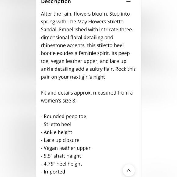 AKIRA JULIANA FLORAL PEEP TOE BOOTIE,NIB - Picture 5 of 7